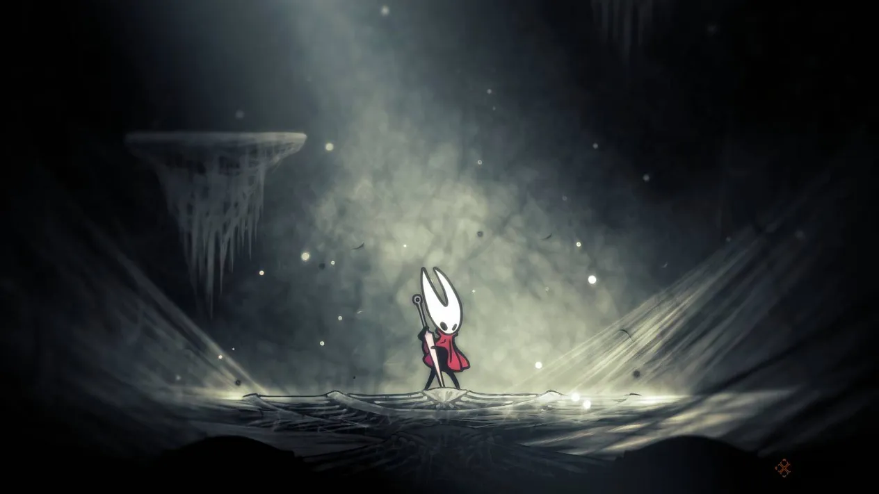 Hornet striking a suspicious wall in a dark cavern