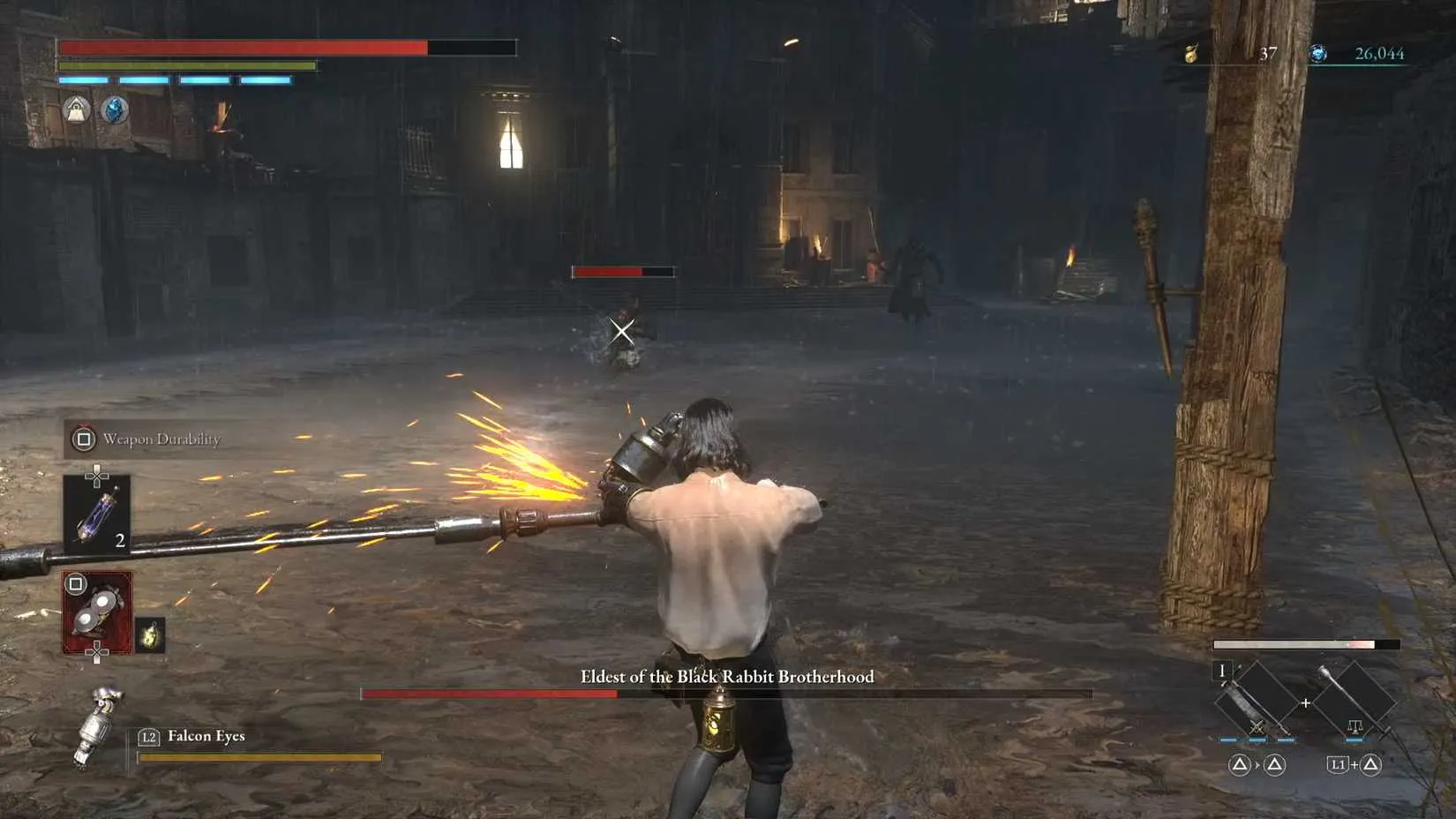 P getting distance and sharpening the sword in Lies of P