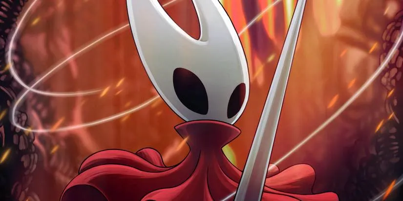 Hornet wielding her needle and thread in Hollow Knight: Silksong