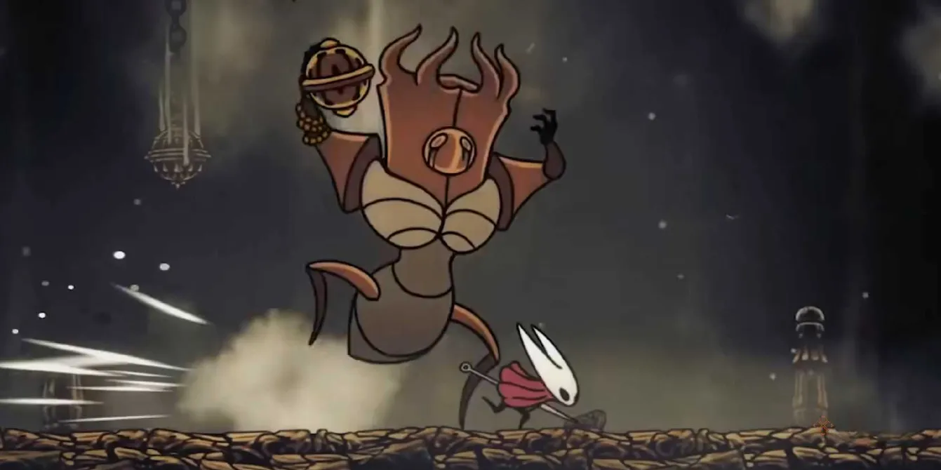 Hornet fighting against the Last Judge after escaping imprisonment and regaining her full strength