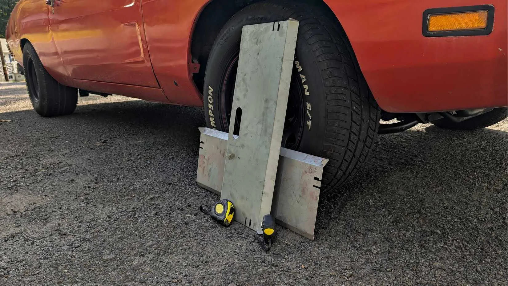 Getting a wheel alignment on the restomod Charger