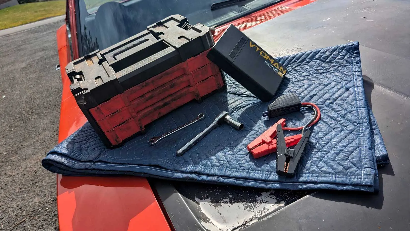 Road trip tool kit and spare parts