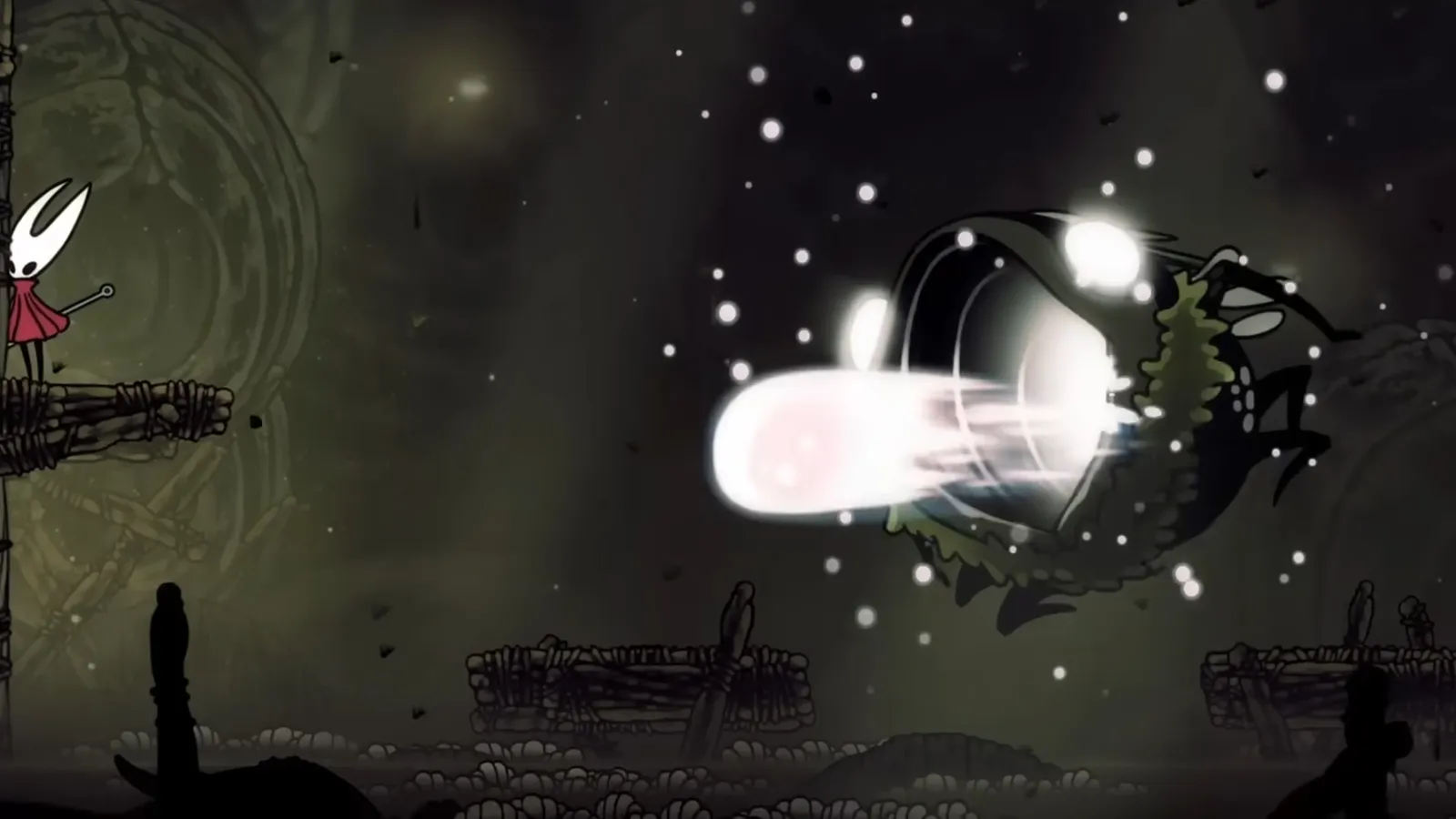 Hornet unleashing a spirit blast at Graol in Bilewater