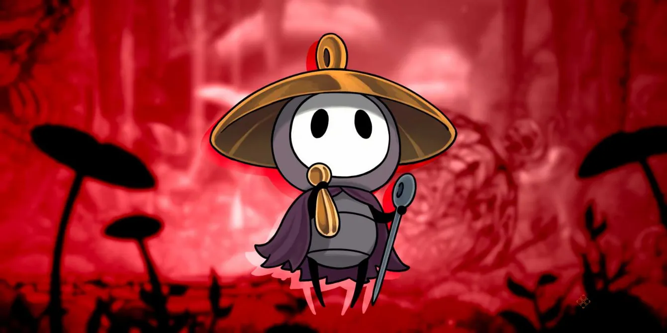 A cheerful Sherma singing and playing music in Hollow Knight: Silksong