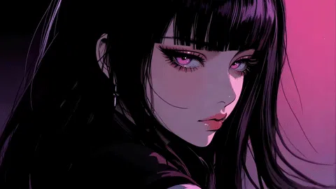暗夜粉瞳少女