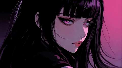 暗夜粉瞳少女