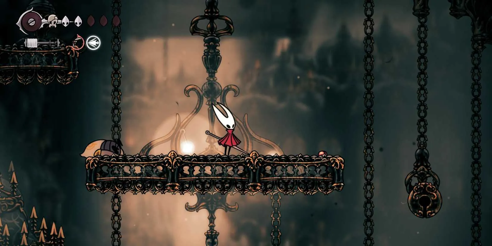 A display of fine pins, showcasing one of Silksong's quest reward systems
