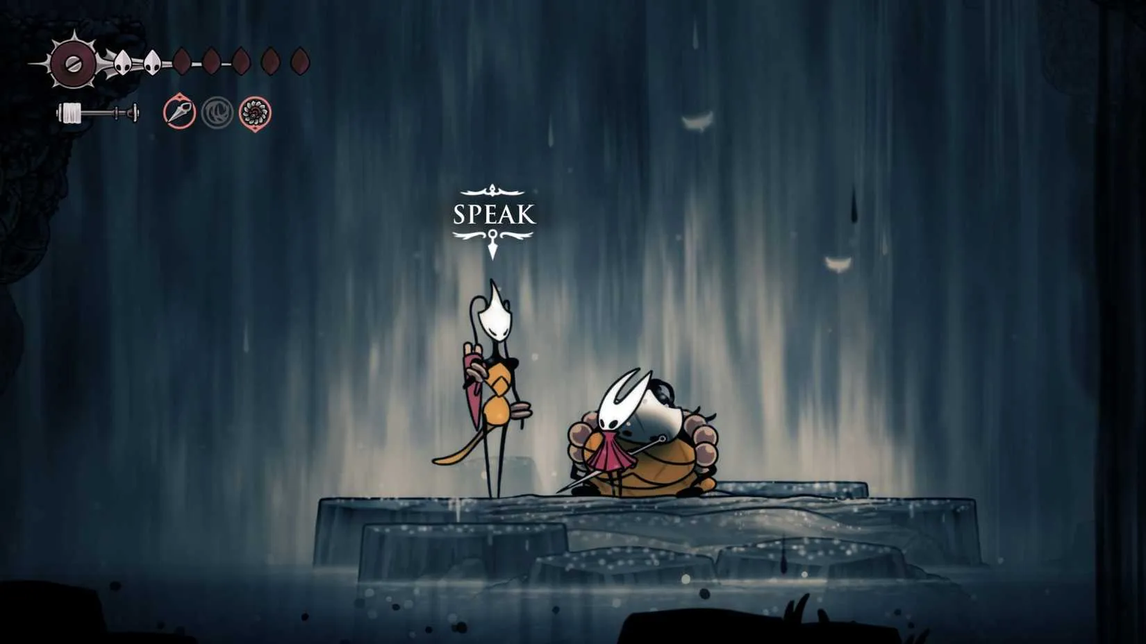 Shakra sits sorrowfully next to her deceased friend deep in Bilewater