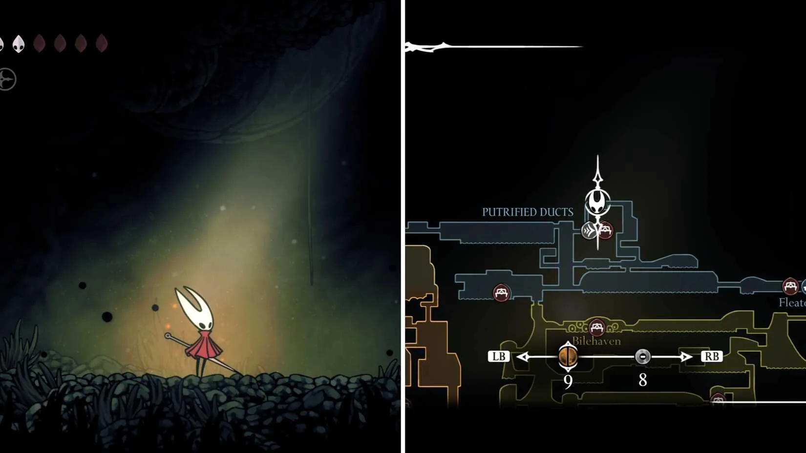 Vog, a tiny flea merchant, nestled in his secret chamber high in the Putrified Ducts