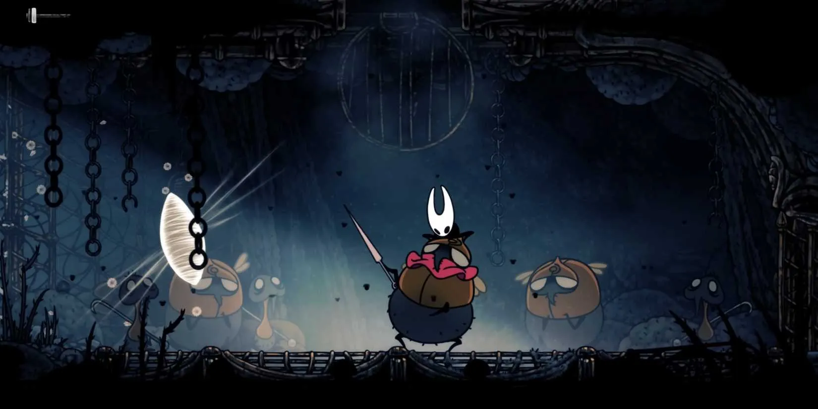 With ancient instincts reawakened, Hornet strikes down a foe in The Slab, each blow carrying the weight of survival