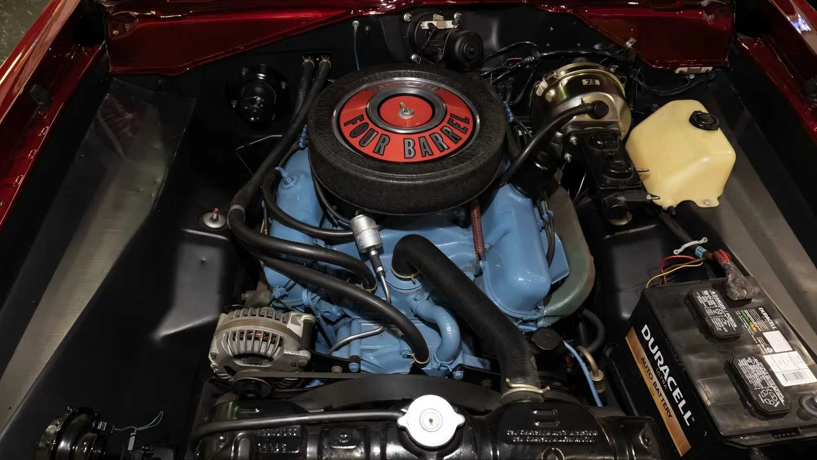 The 340 cubic-inch V8 engine in the 1969 Dodge Dart Swinger Concept