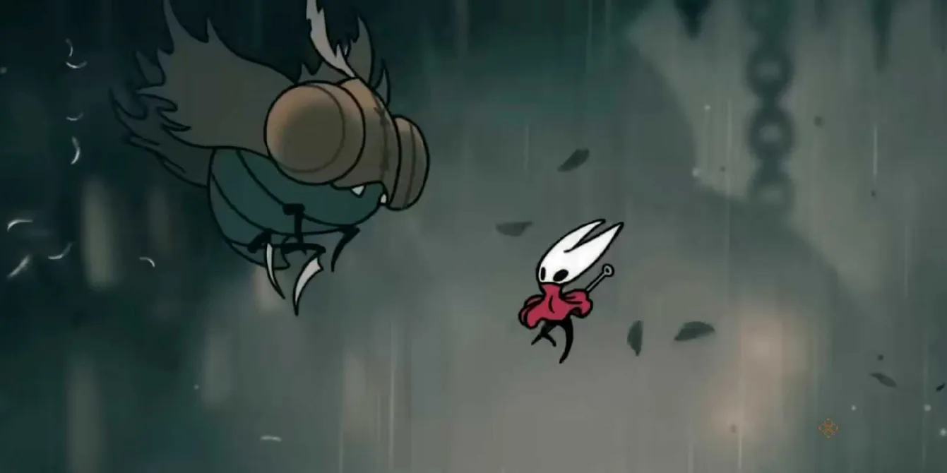 Hornet fighting the large airborne Moorwing and its unpredictable projectiles