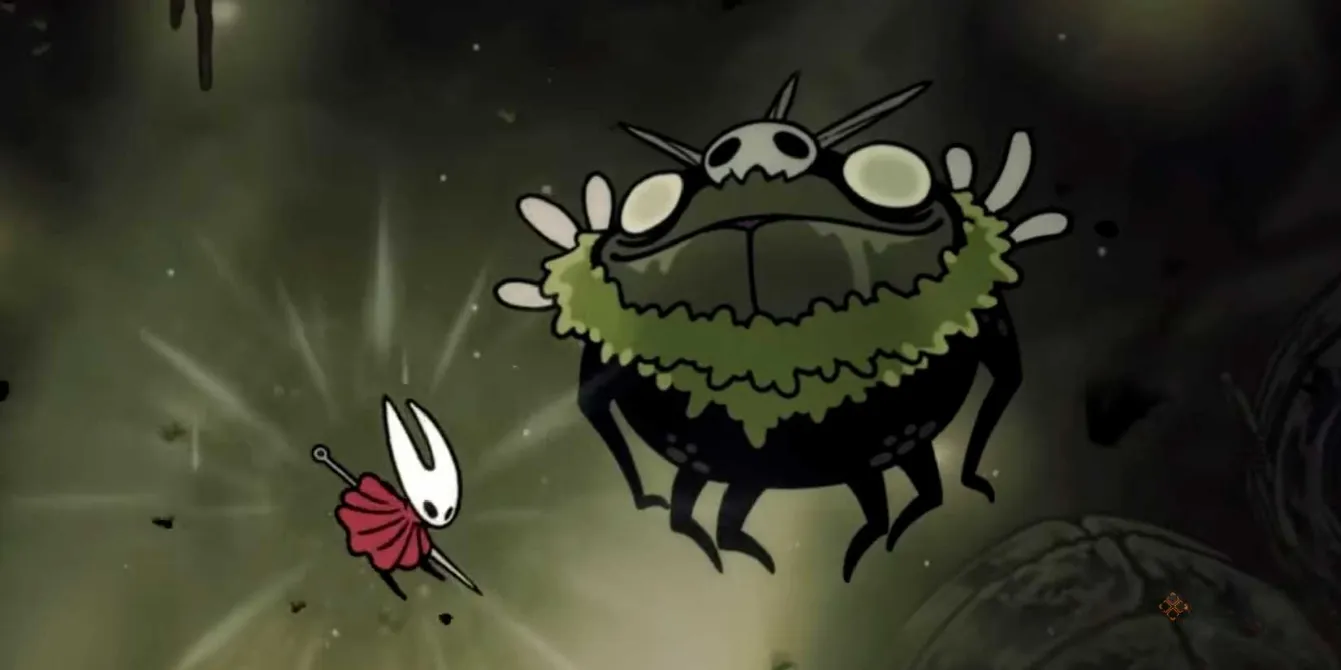 Hornet confronting Groal The Great in the toxic Bilewater
