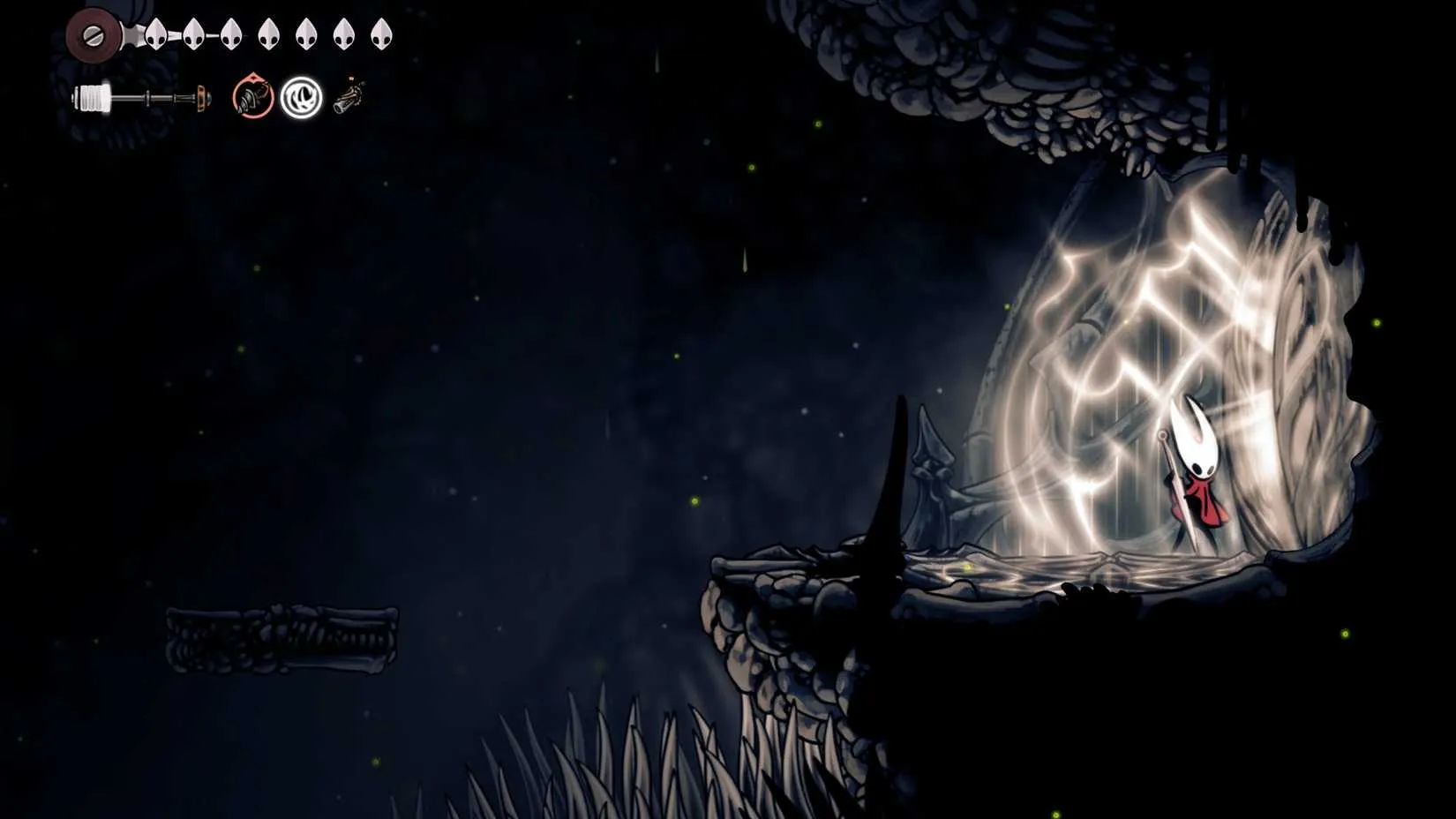 Opening the Needolin door in Moss Grotto, Silksong