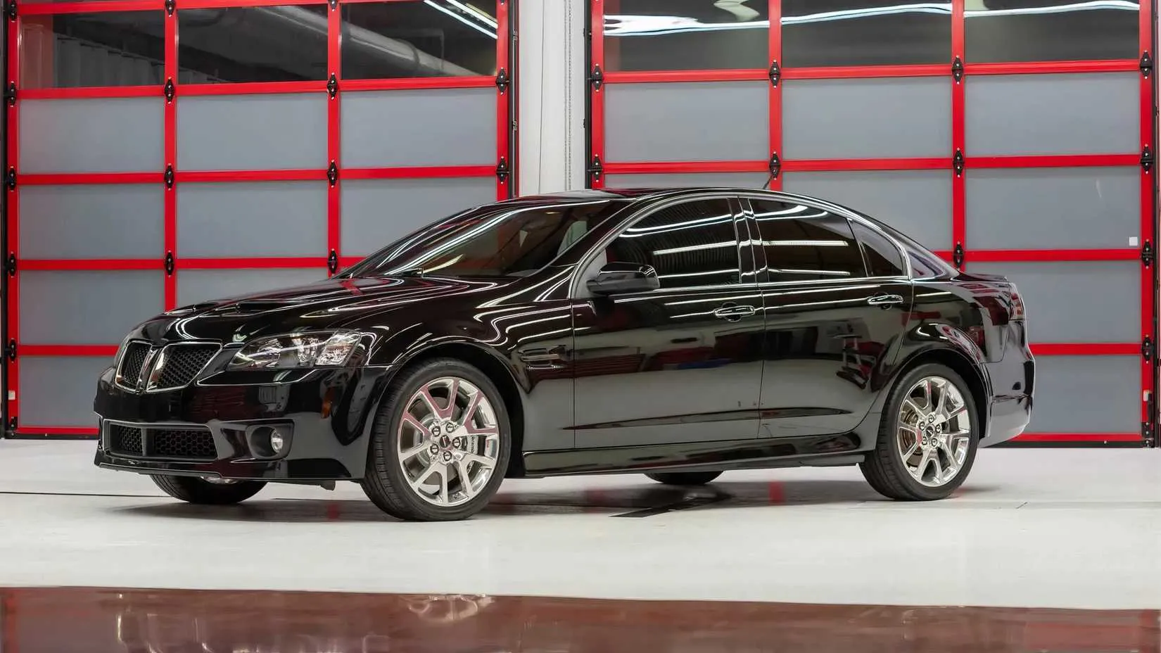 Black Pontiac G8 GXP in a studio