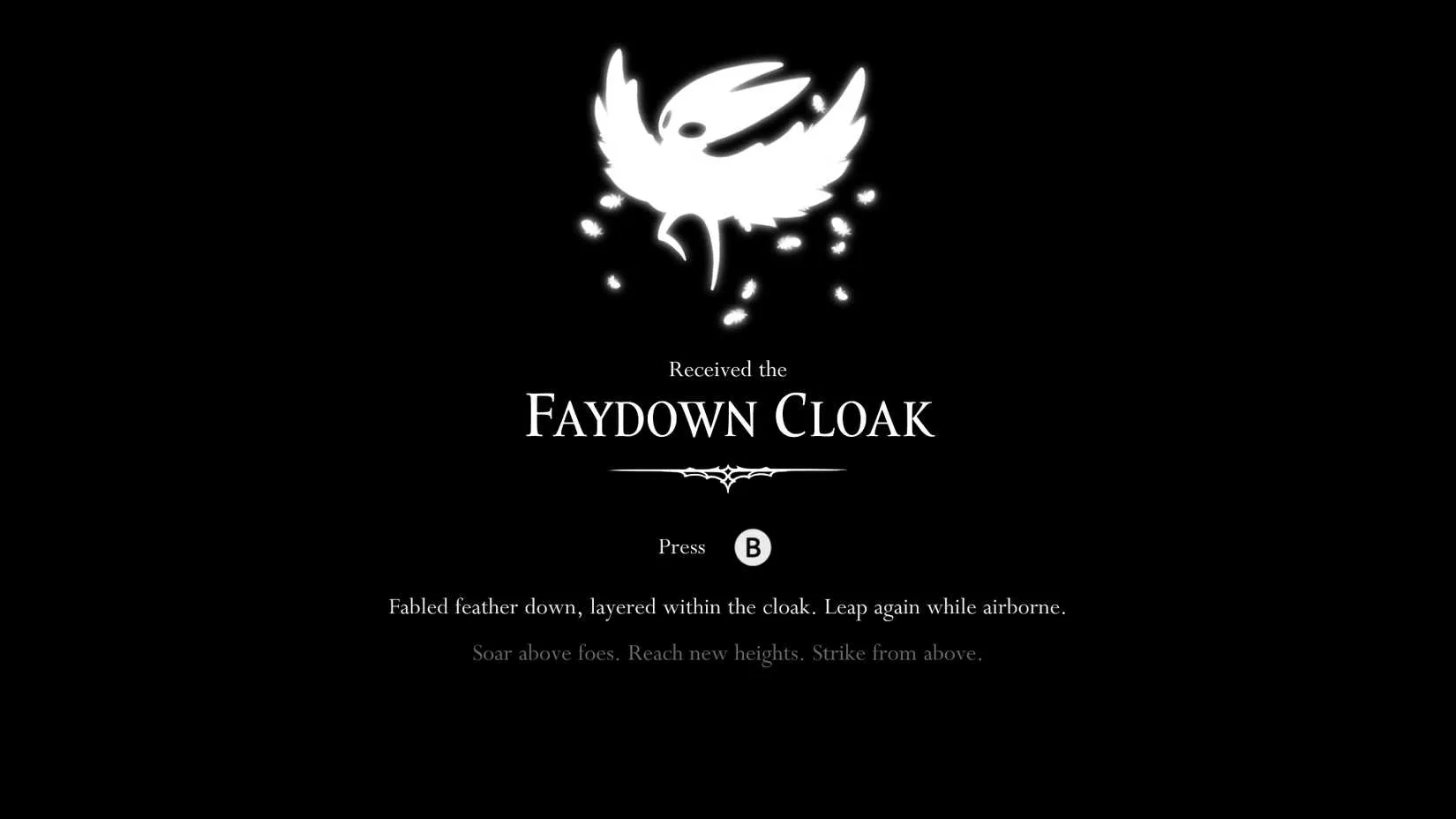 Activating the Faydown Cloak double jump in the air