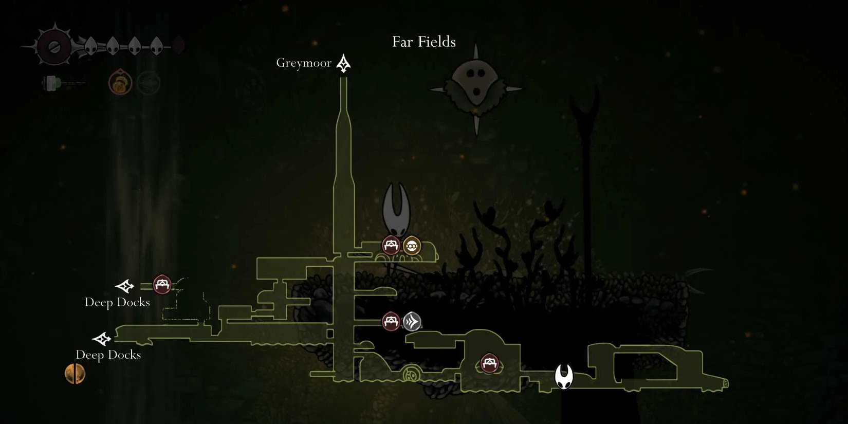 Map showing Hoker locations in the Far Fields