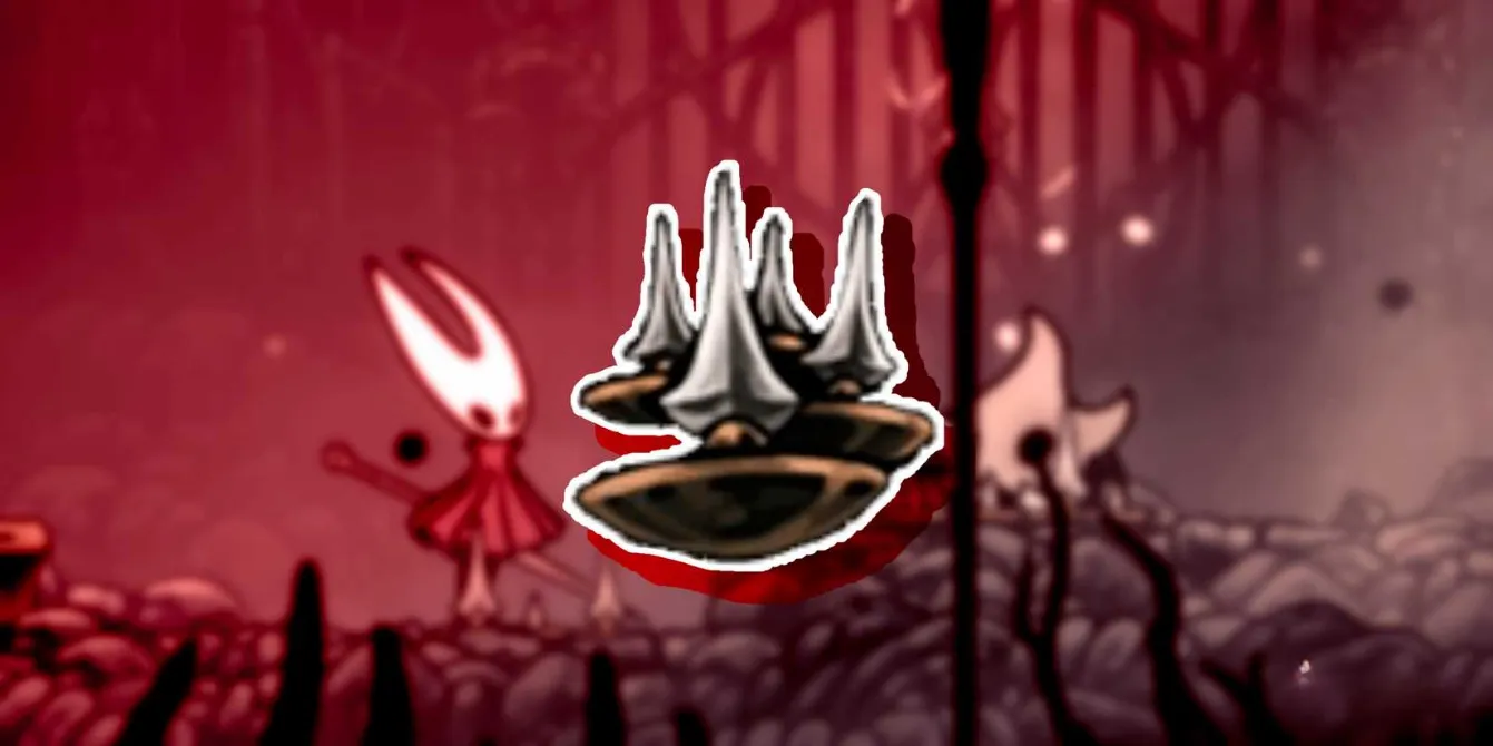 Tacks red Tool laying spikes in Hollow Knight Silksong