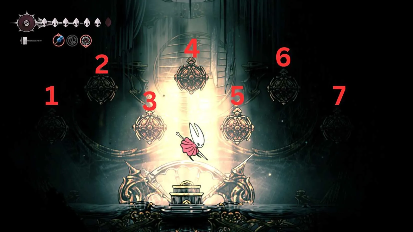 Bell puzzle in Whispering Vaults for the second Cogheart piece