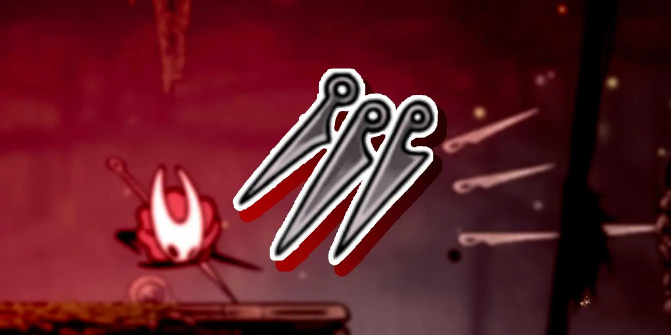 Threefold Pin red Tool throwing three pins in Hollow Knight Silksong
