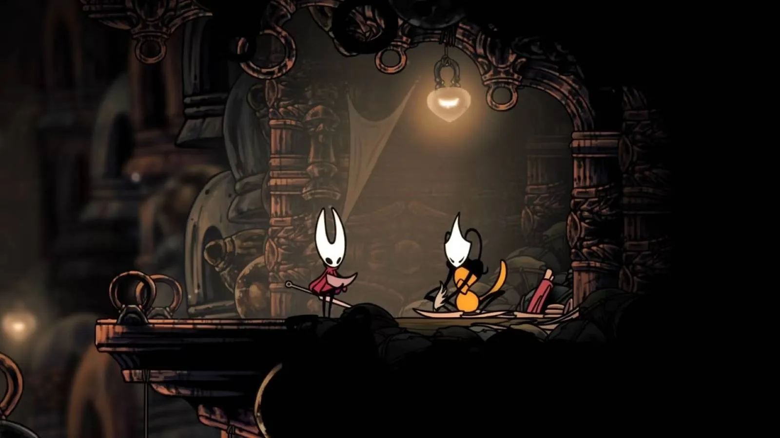 Hornet holding a map in Hollow Knight: Silksong