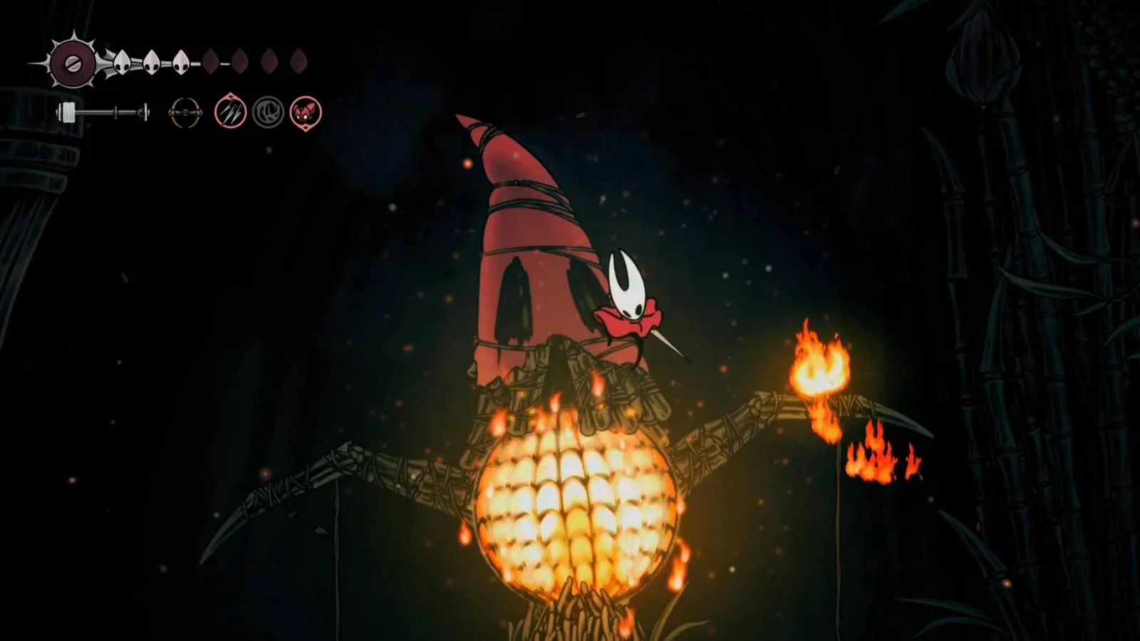 Father of the Flame boss arena filled with lanterns and flame effects