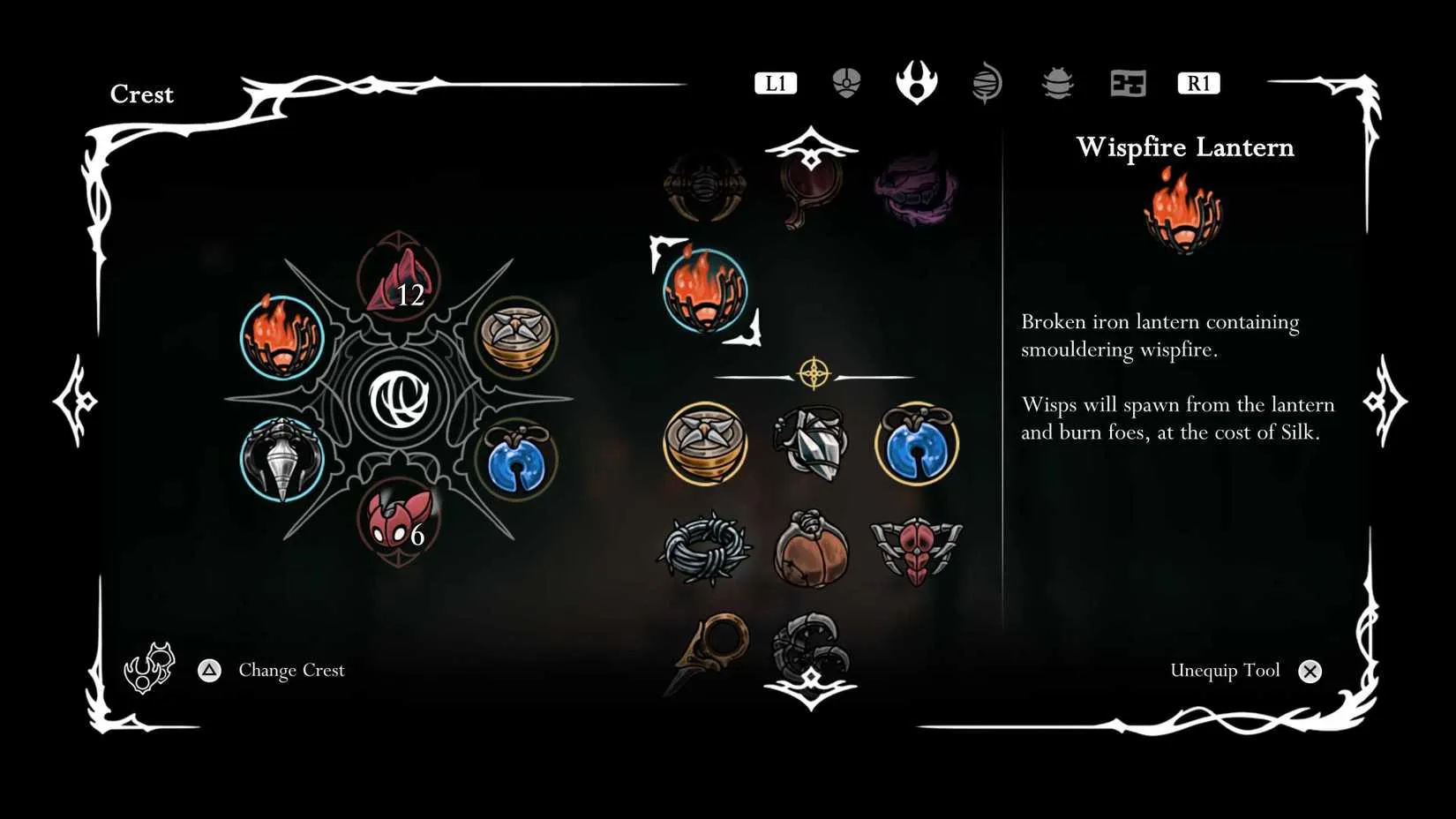 The Wispfire Lantern reward lying on the ground after the fight