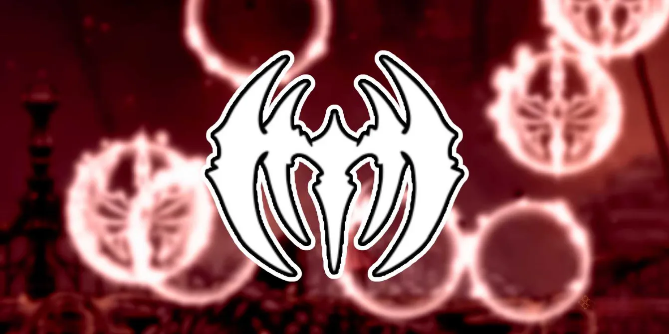 The symbol for Rune Rage with Hornet summoning runes in Hollow Knight Silksong