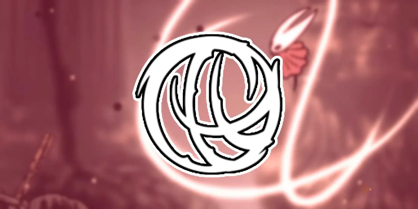 The symbol for Thread Storm with Hornet using the AOE attack in Hollow Knight Silksong