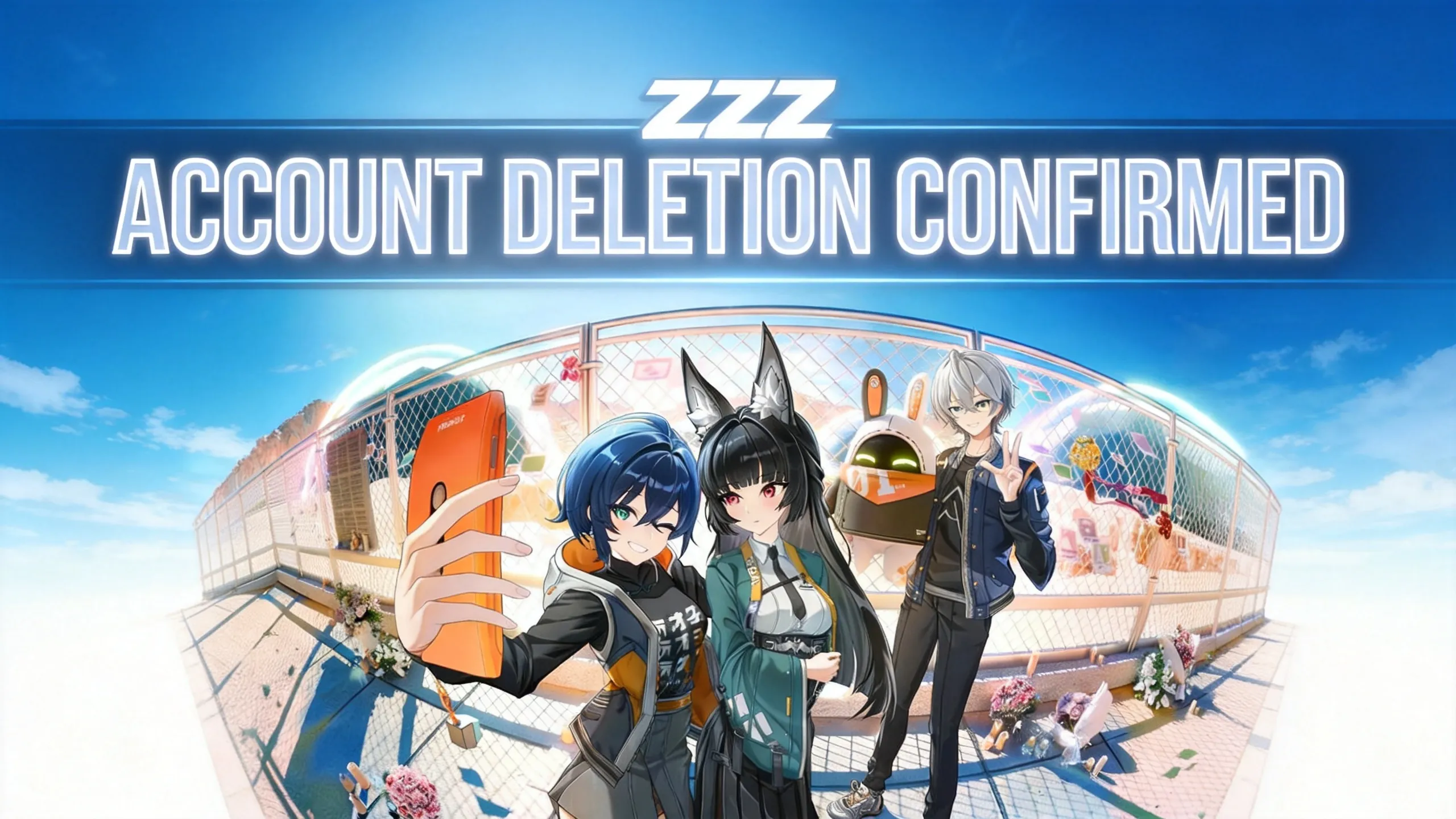 Zenless Zone Zero account deletion confirmation screen