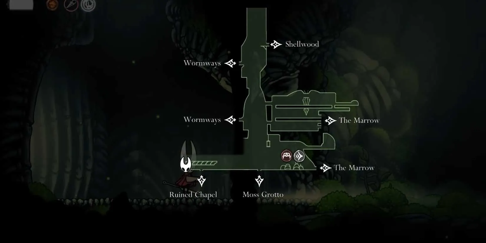 The location of the Wanderer Crest in Hollow Knight: Silksong