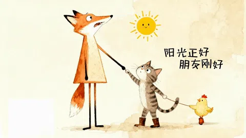 绘本动物友谊