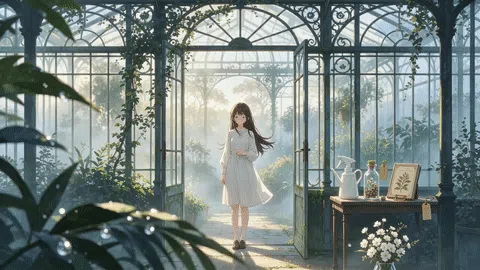 玻璃花房少女
