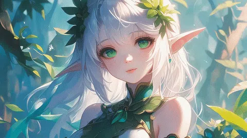 白发精灵女孩