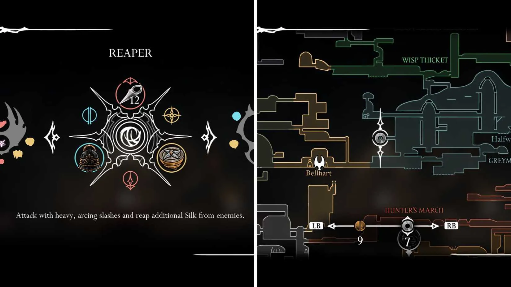 Hollow Knight Silksong Reaper Crest location