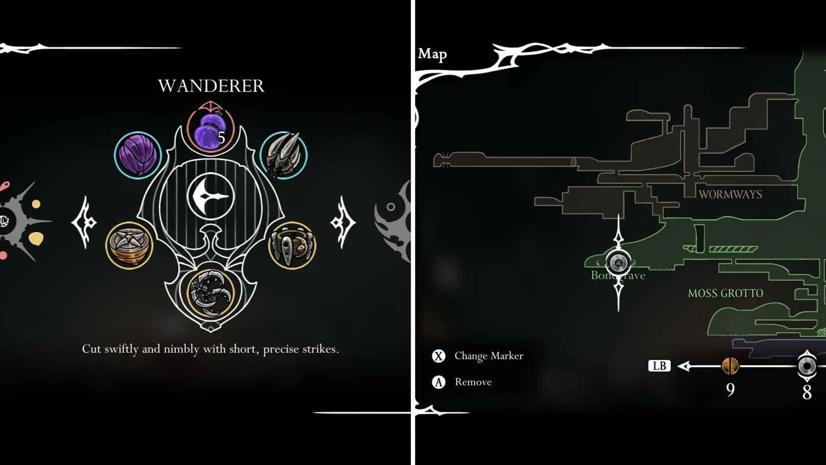 Hollow Knight Silksong Wanderer Crest