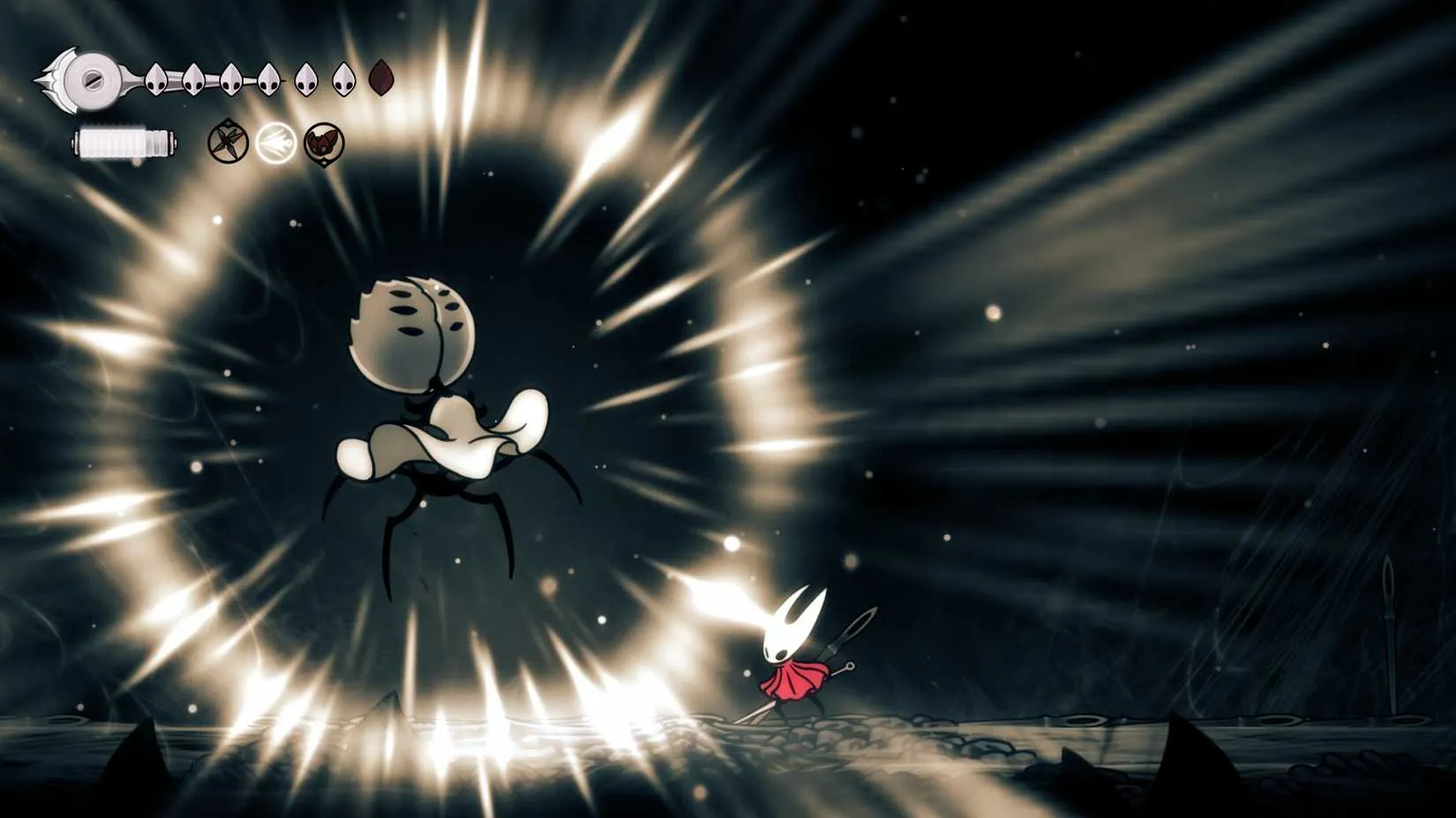 First Sinner in its second phase in Hollow Knight Silksong