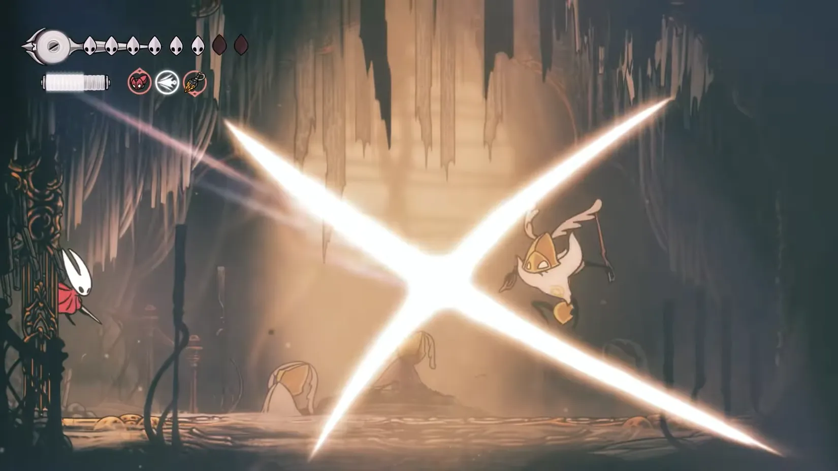 Second Sentinel standing in Hollow Knight Silksong