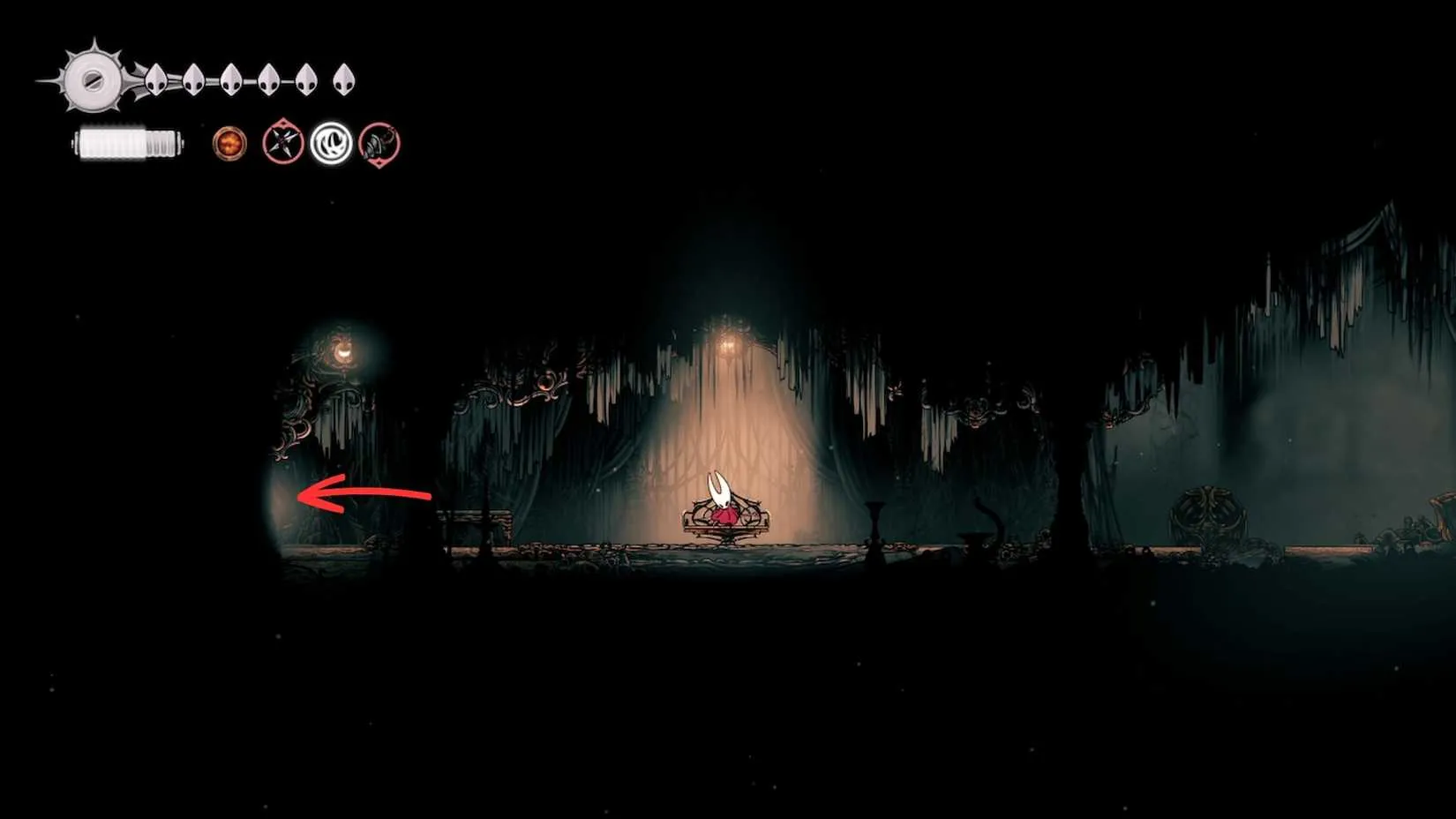 Bench inside the Choral Chambers in Hollow Knight: Silksong