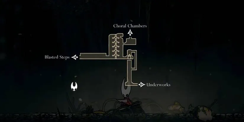 Location of Seth on the Hollow Knight Silksong map