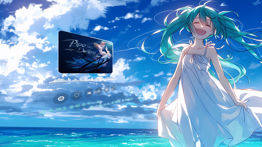 海边初音 音乐桌面壁纸