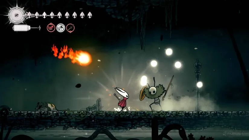 Seth the Shrine Guardian fighting Hornet in Hollow Knight Silksong