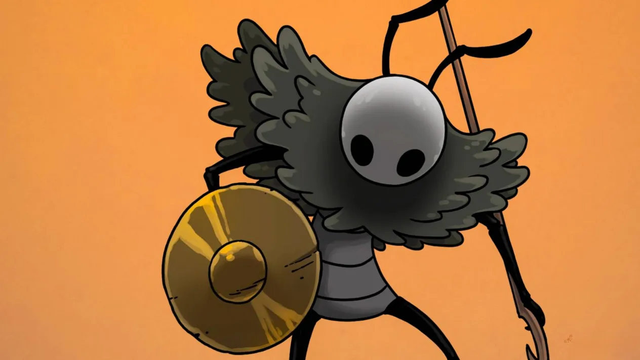 Shrine Guardian Seth boss against a plain orange background