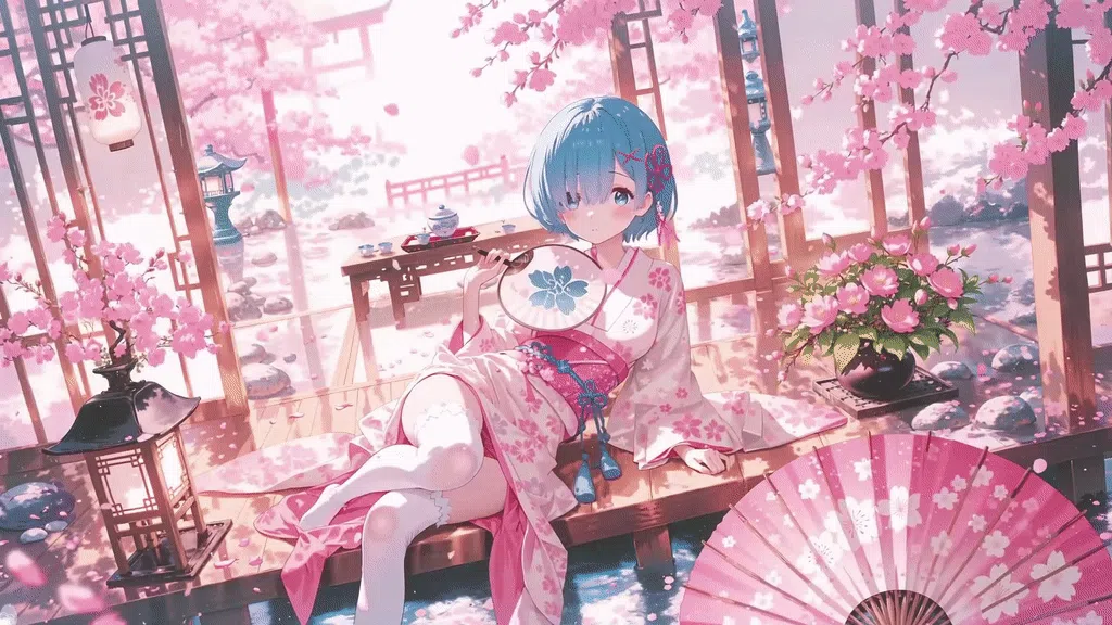 雷姆樱花和服