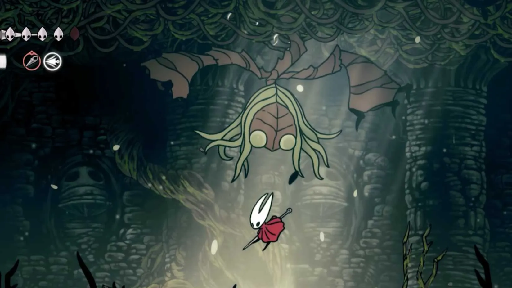 Sister Splinter clinging to the ceiling in Shellwood