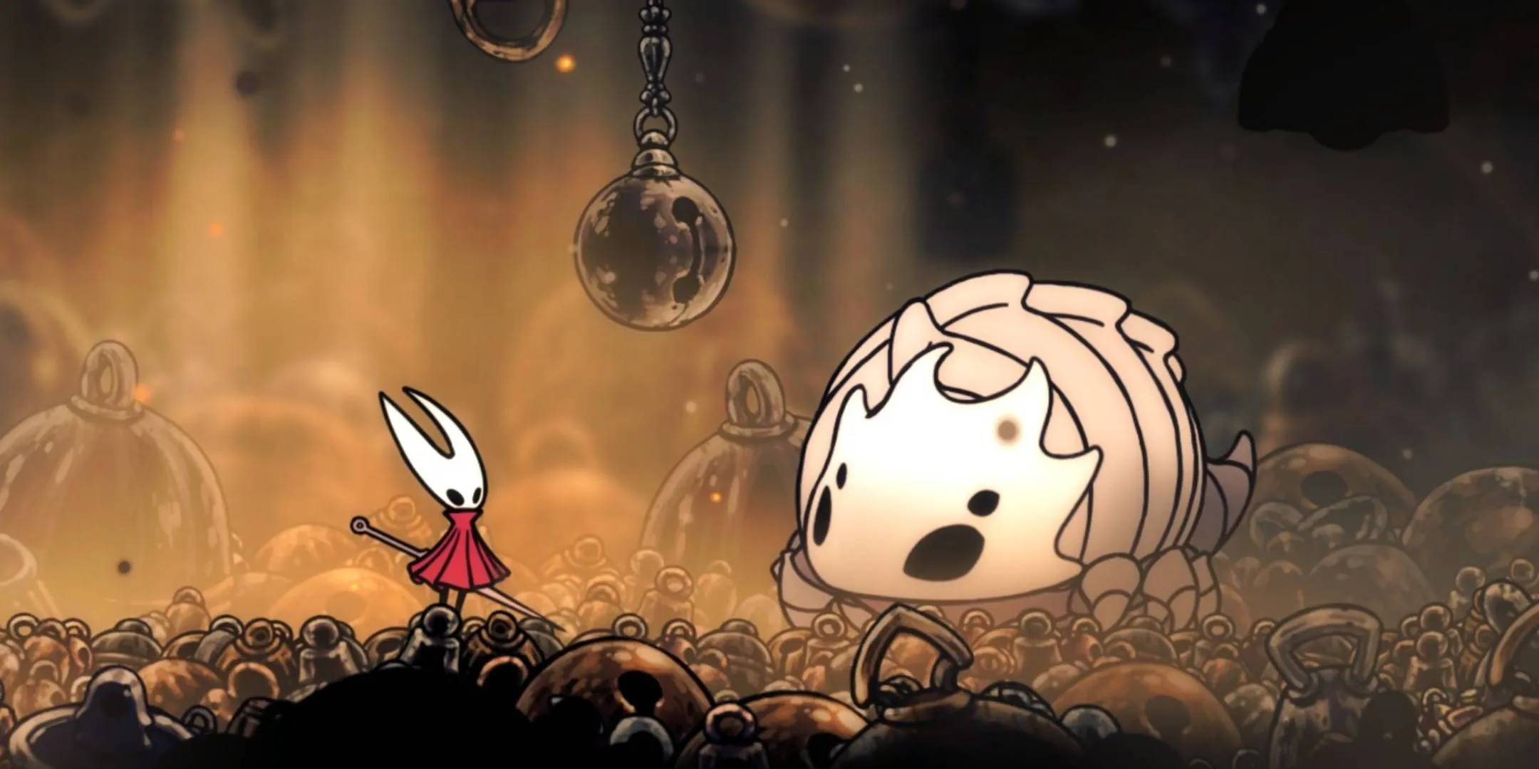 A Bell Beast station in Hollow Knight Silksong