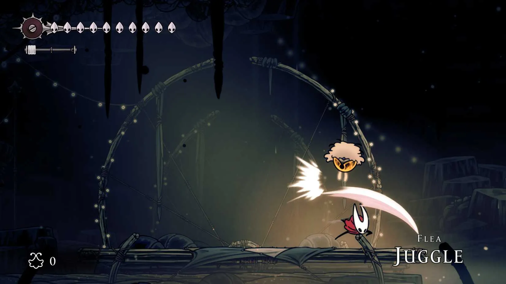 Overview of the Flea Juggle, Flea Dodge, and Flea Bounce games in Hollow Knight: Silksong