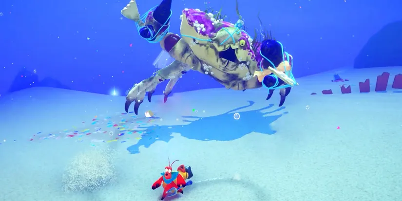 A boss encounter in Another Crab's Treasure