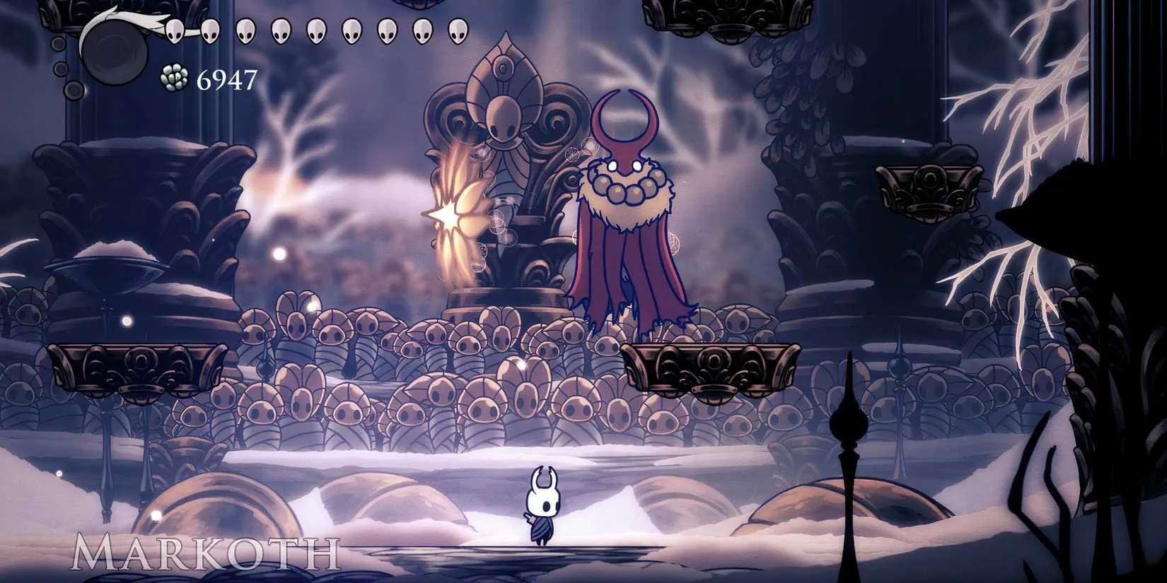 Markoth boss fight in Hollow Knight