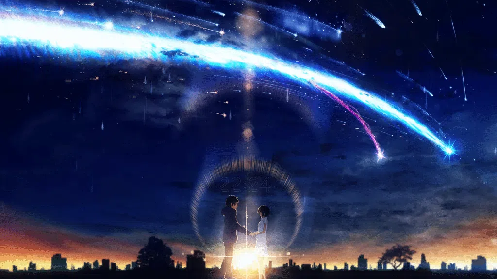 《你的名字》流星夜空